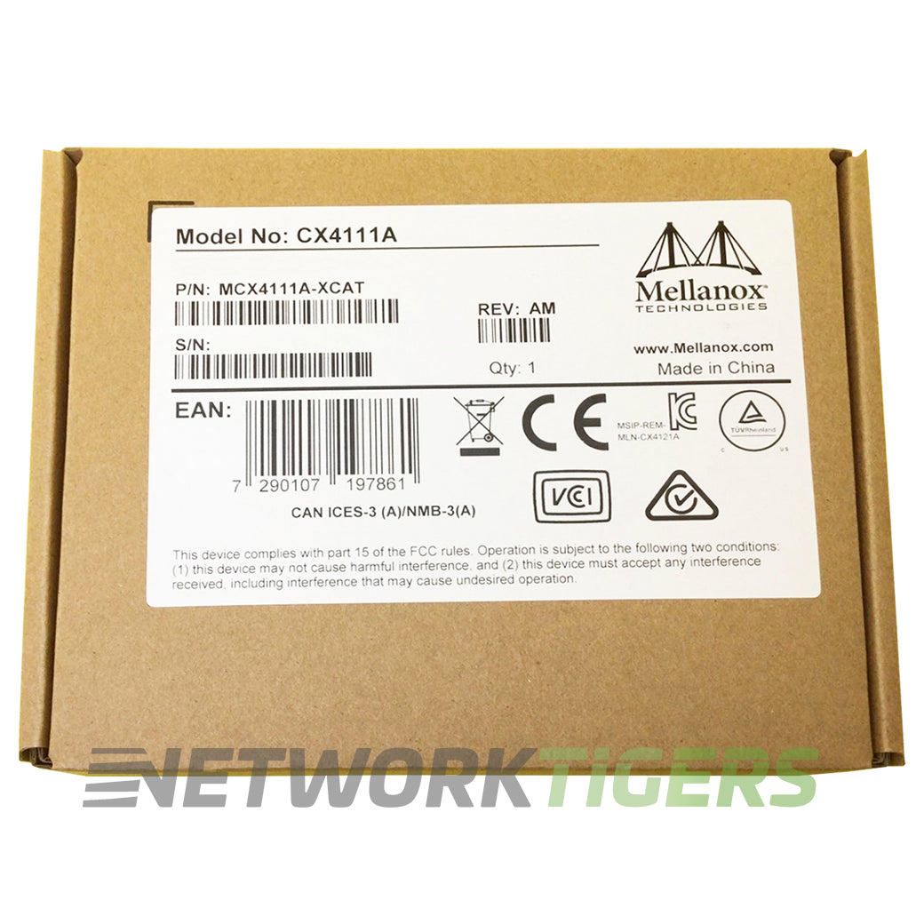 NEW nVidia Mellanox MCX4111A-XCAT 1x 10 Gigabit SFP28 PCIe 3.0 x8 NIC