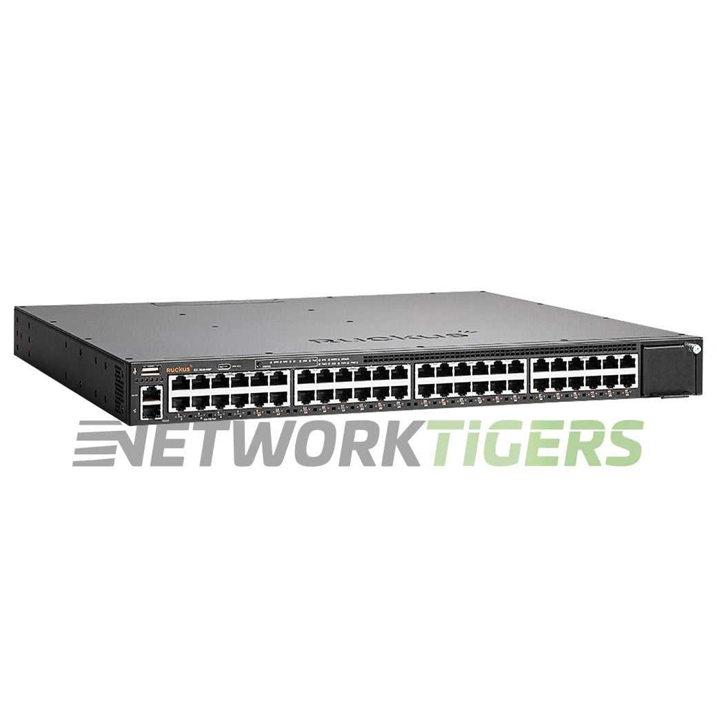 Ruckus Brocade ICX7650-48P-E 48x 1GB PoE+ RJ45 4x 40GB QSFP+ F-B Airflow Switch