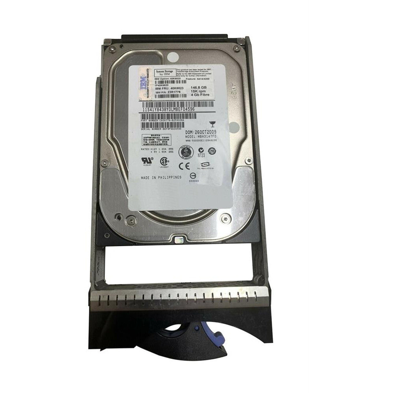 40K6820 40K6823 23R1776 Disco duro de 146,8 GB, módulo enchufable, 15 000 RPM