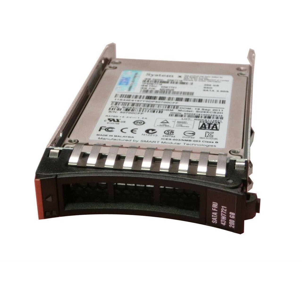 43W7718 - 200 GB SATA 2.5" MLC HS SSD, FRU 43W7721 / SG9XCS2D disco