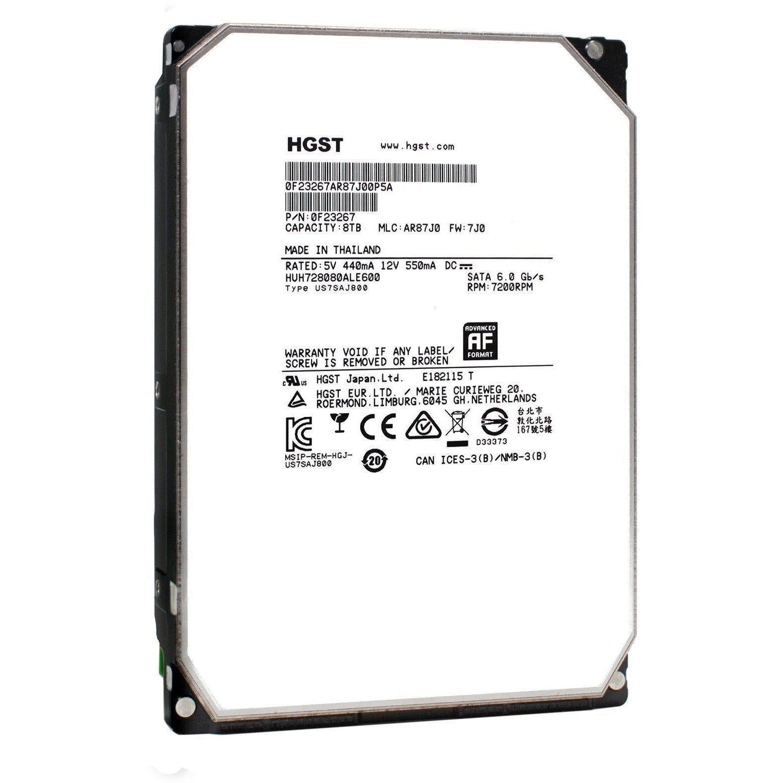 HGST Ultrastar He8 HUH728080ALE600 0F23267 8TB 7.2K SATA 6Gb/s 3.5" 128MB HDD-FoxTI