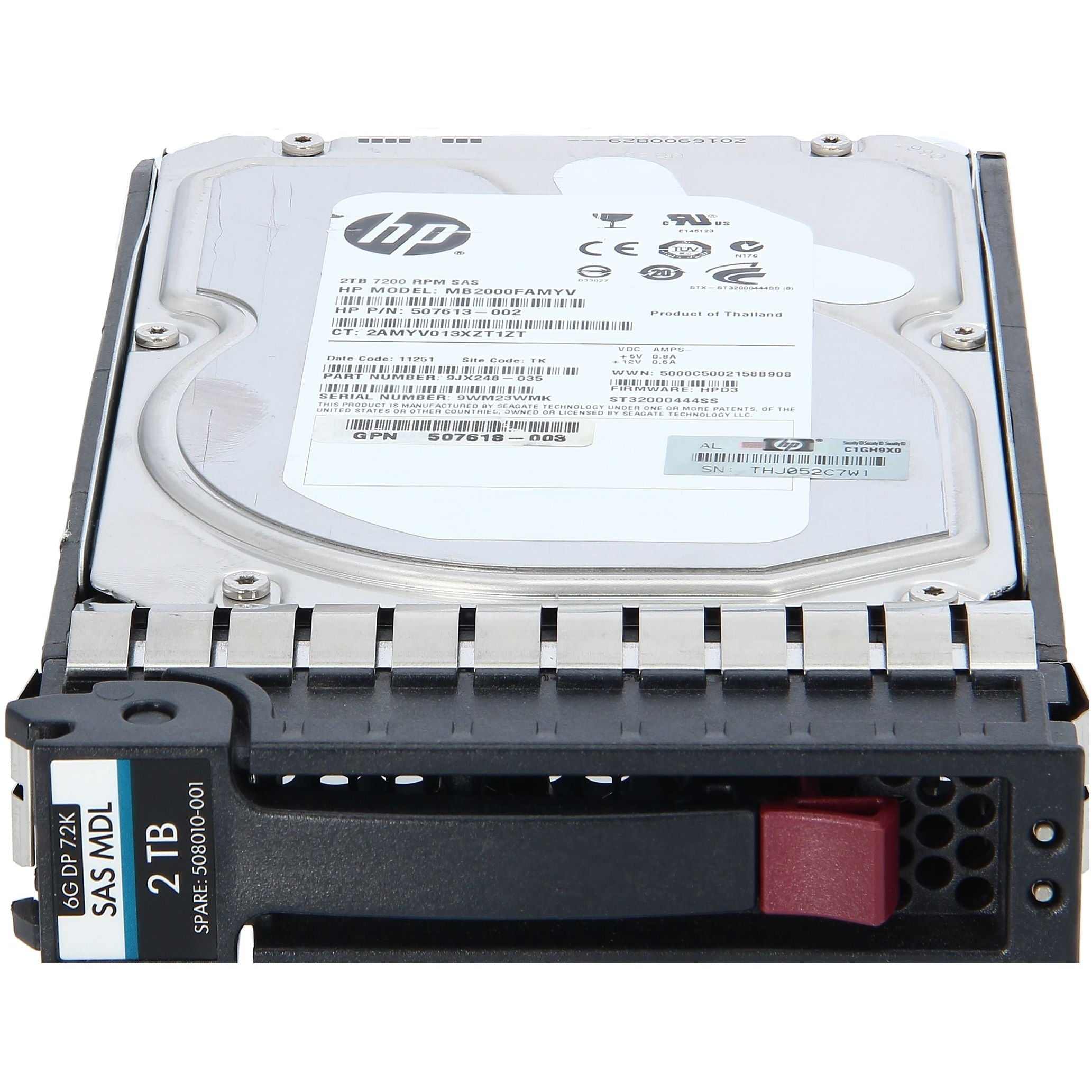 Disco duro HD DL160 G6 de 2TB SATA 2.5" con bandeja