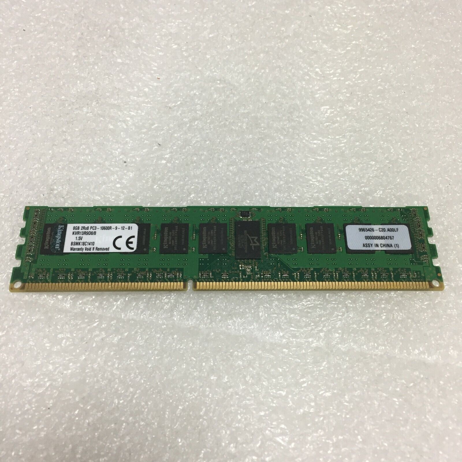 Technology Value RAM 8GB 1333MHz DDR3 PC3 10666 ECC CL9 DIMM DR x 8 with TS Desktop Memory KVR13R9D8/8