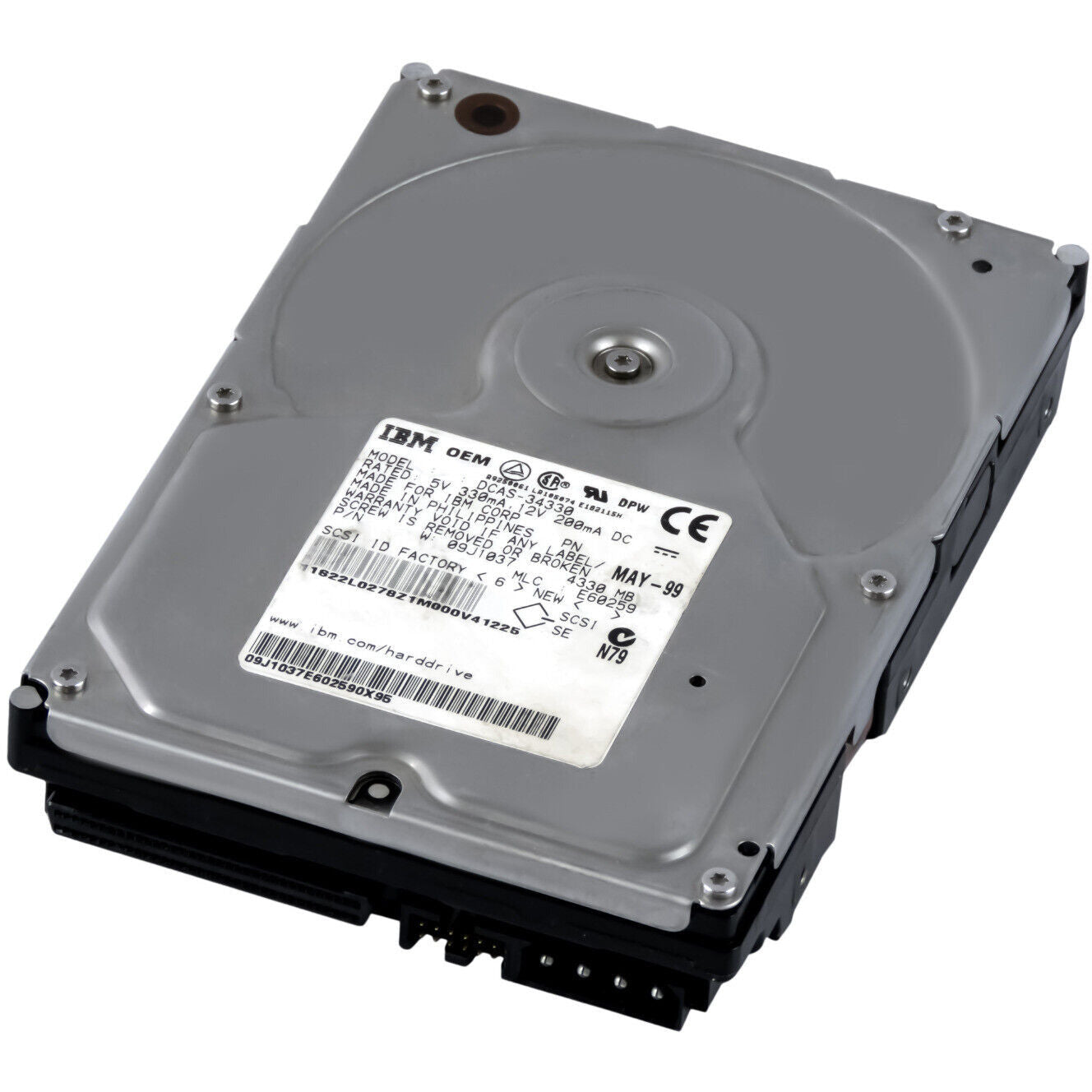 4GB 68PIN SCSI HARD DISK DRIVE HDD 09j1037 DCAS-34330