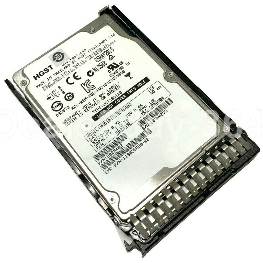 HUC101212CSS600, 0B28482, 1.2 TB 10K SAS 6 Gb/s 64 MB 2.5" HDD para servidor
