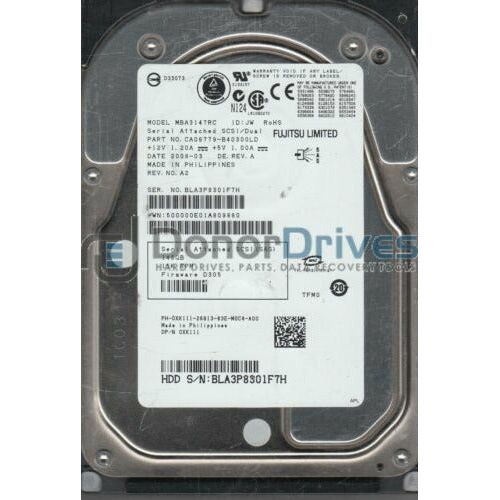 MBA3147RC, PN CA06779-B40300LD, Fujitsu 146GB SAS 3.5 Hard Drive disco - MFerraz Tecnologia