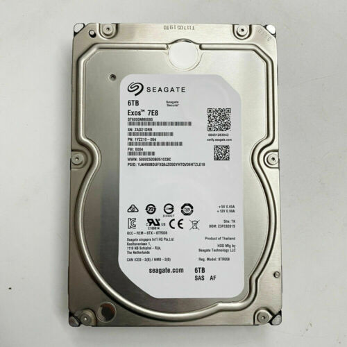 Disco Seagate ST6000NM0095 Enterprise Capacity 3.5'' HDD 6TB 7200 RPM 512e SAS 12Gb/s - MFerraz Tecnologia