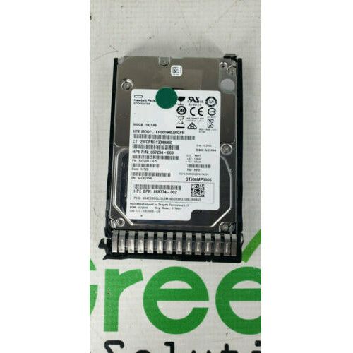 HPE 868774-002 867254-003 900GB 2.5" SFF Hot Swap 15K SAS 12Gbps HDD w/ HP Tray - MFerraz Tecnologia